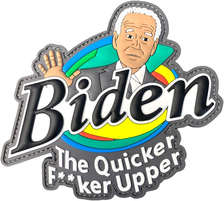 Jestik Biden The Quicker PVC Morale Patch - Biden The Quicker