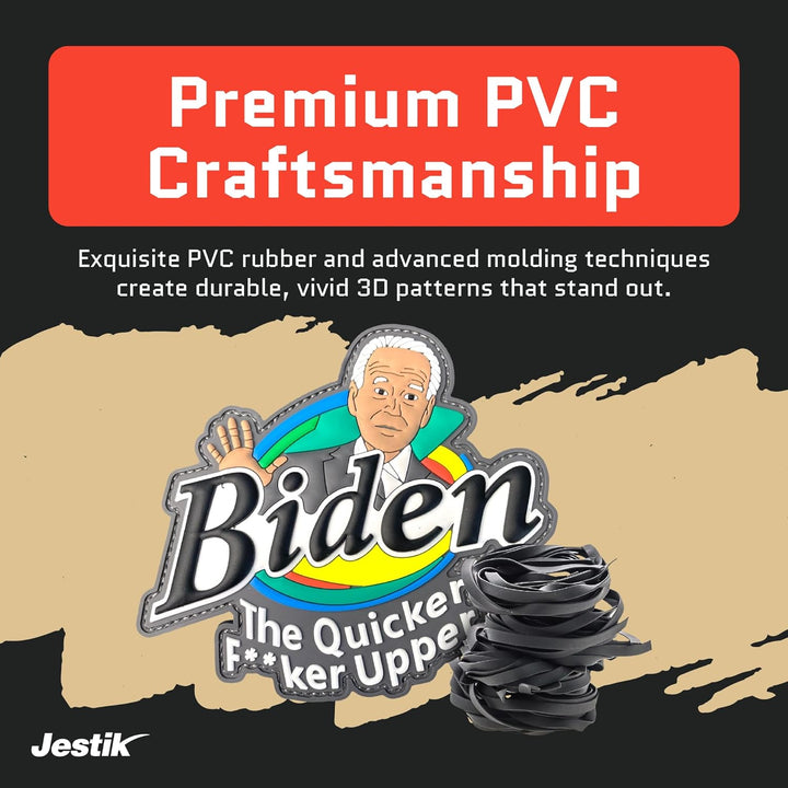 Jestik Biden The Quicker PVC Morale Patch - Biden The Quicker