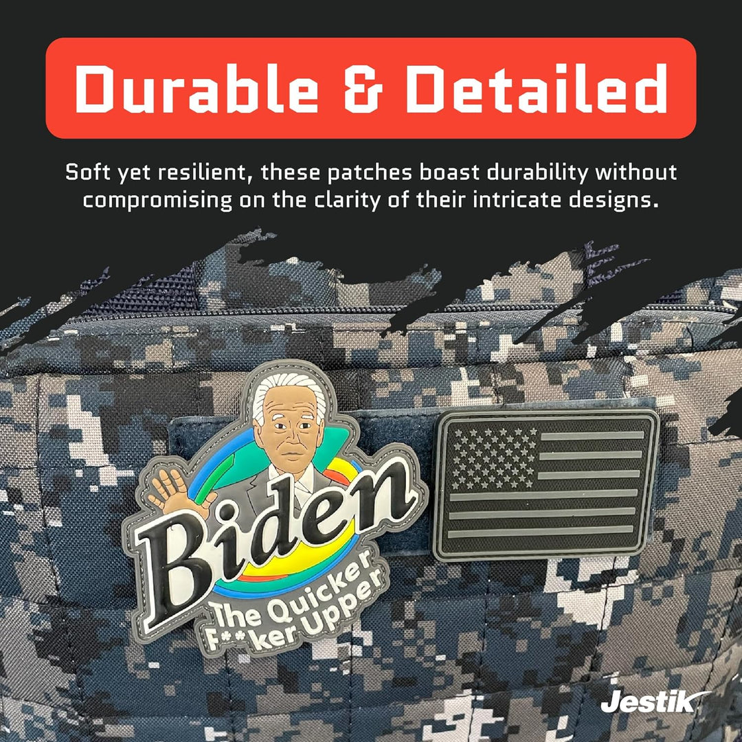 Jestik Biden The Quicker PVC Morale Patch - Biden The Quicker