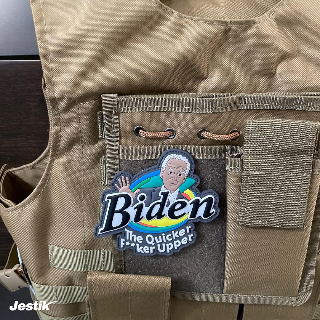 Jestik Biden The Quicker PVC Morale Patch - Biden The Quicker