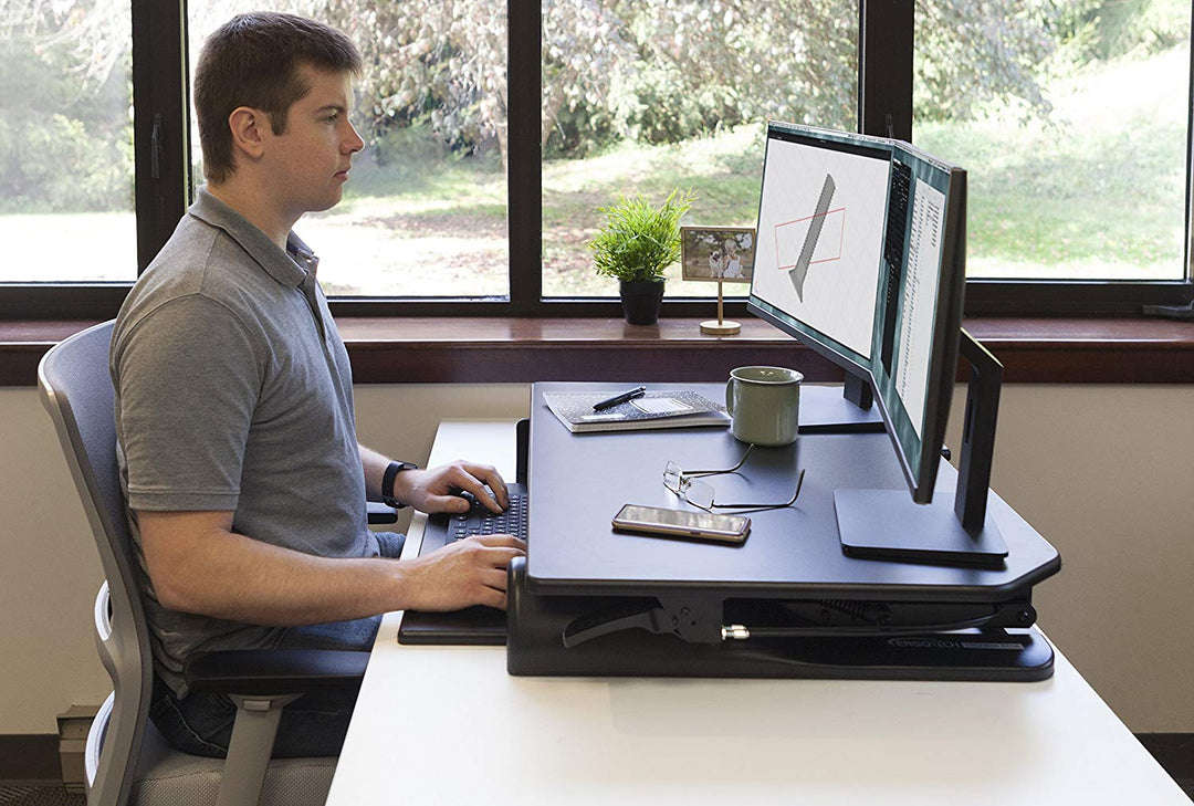 Ergotech Freedom Desk, Height Adjustable Standing Desk - 36" Wide