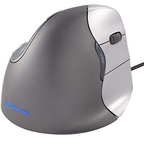 Evoluent Mouse Evoluent VM4R VerticalMouse 4 Right Hand Ergonomic Mouse with Wired USB Connection (Regular Size)