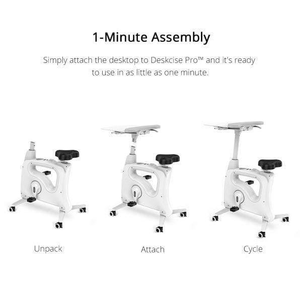 FlexiSpot Desk Bike V9 / White FlexiSpot All-in-One Desk Bikes – Deskcise Pro™ V9 / V9U