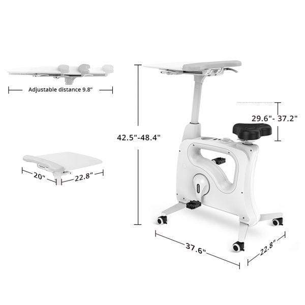 FlexiSpot Desk Bike V9 / White FlexiSpot All-in-One Desk Bikes – Deskcise Pro™ V9 / V9U