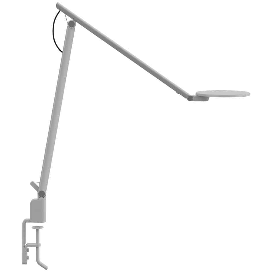 Humanscale Lighting Nova Task Light Extended Arms / Clamp Base / Light Gray Humanscale NOVA TASK LIGHT