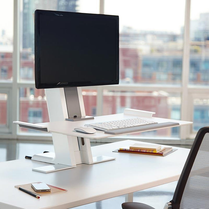 Humanscale Monitor Sit/Stand FREESTANDING BASE / Black Humanscale Quickstand Sit to Stand Workstation