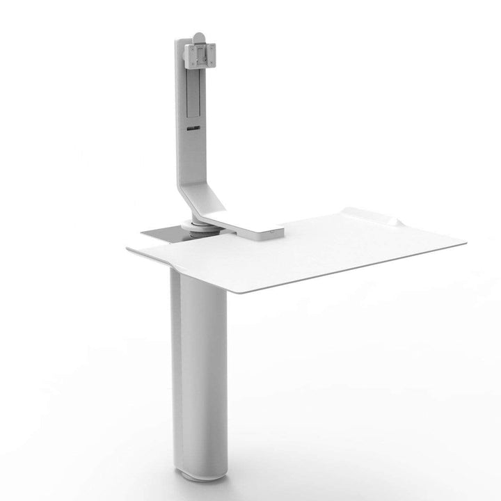 Humanscale Under Desk White / Single Monitor Mount (5" of manual adjustment) Humanscale QUICKSTAND UNDER DESK