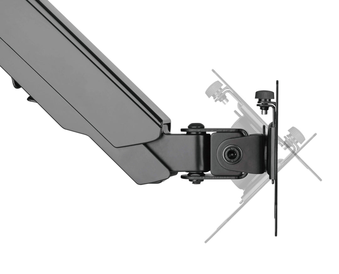 Jestik Dual Monitor Arm Slate Black Jestik Advanced Flex 2.0 Dual Monitor Arm Clamp and Bolt Through Mount - Gas Assisted Arm, For Two 17"-32" Computer Screens, Holds up to 17.6 lbs.