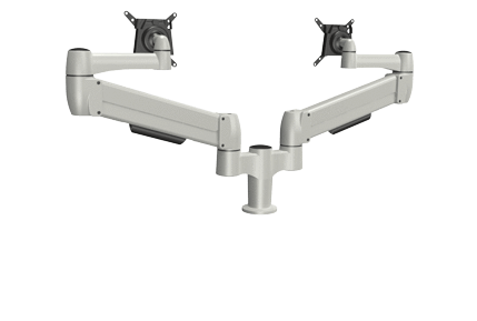 SpaceCo Dual Monitor Arm VESA / BOLT THROUGH / PLATINUM SpaceCo SpaceArm Double Standard Arm