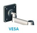 SpaceCo Dual Monitor Arm VESA / BOLT THROUGH / PLATINUM SpaceCo SpaceArm Double Standard Arm