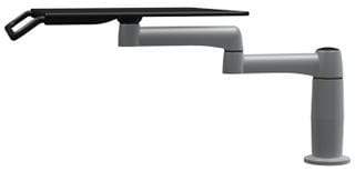 SpaceCo Laptop Flatform Bolt Through / 4" / Platinum SpaceCo SpaceArm Stubby Plus Single Arm with Laptop Platform