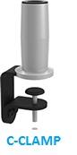 SpaceCo Single Monitor Arm VESA / BOLT THROUGH / PLATINUM SpaceCo SpaceArm Extended Single Arm